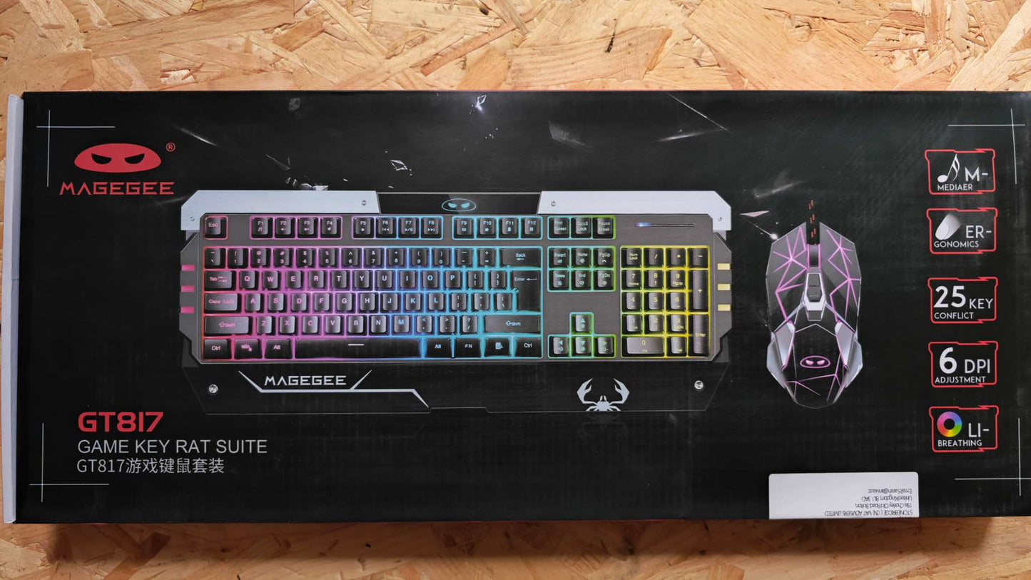 Gaming Keyboard +Mouse IT Layout RGB Keyboard with Backlight for PC Mac Laptop