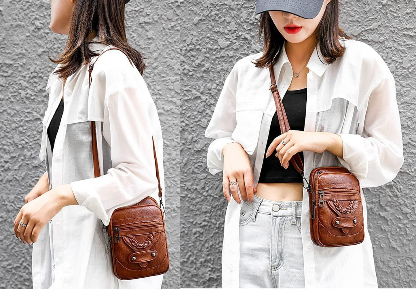 Women Crossbody Bag Small Soft Leather Handbags Shoulder Bag Mini Messenger Bag