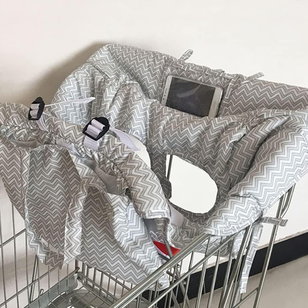 2 In 1 Baby Shopping Cart And High Chair Fit Ultra Plush 100 Cotton,120x70cm