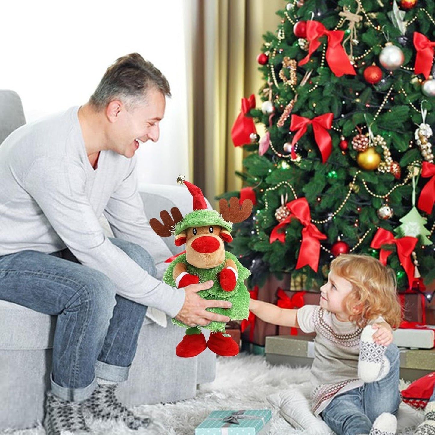 Music Bell Deer-Christmas Decorations Creative Music Toys For Child Xmas Gifts