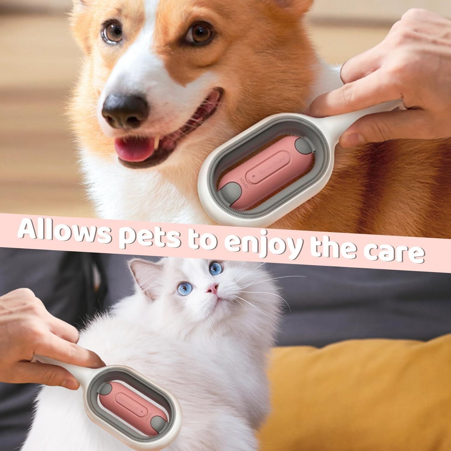 2Pack Cat Brush, Pet Cleaning Brush, Massage Care Hair Removal Comb w/Water Tank