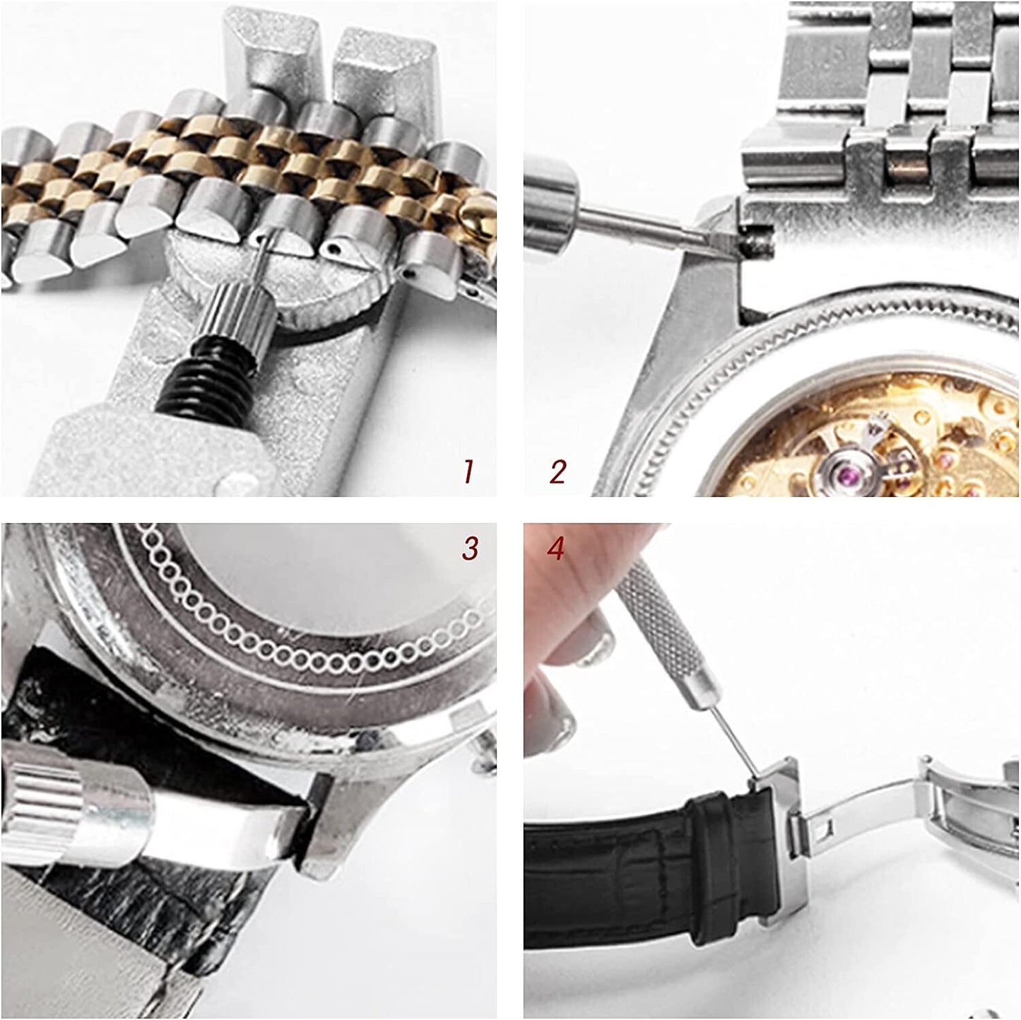 Watch Strap Repair Kit, 24 Piece Set Watch Link Remover Repair Tool For Repair