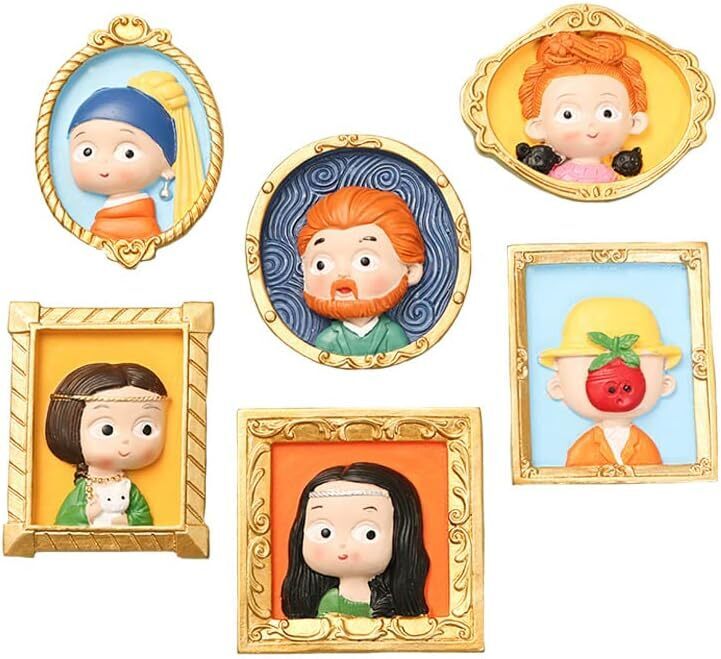 6Pcs Cartoon Figure Fridge Magnets Whiteboard Educational Magnetic Toys For Kids