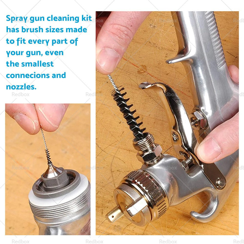 17PCS Spray Gun Cleaning Brush Kit Suitable For All Types of Spray Gun Systems