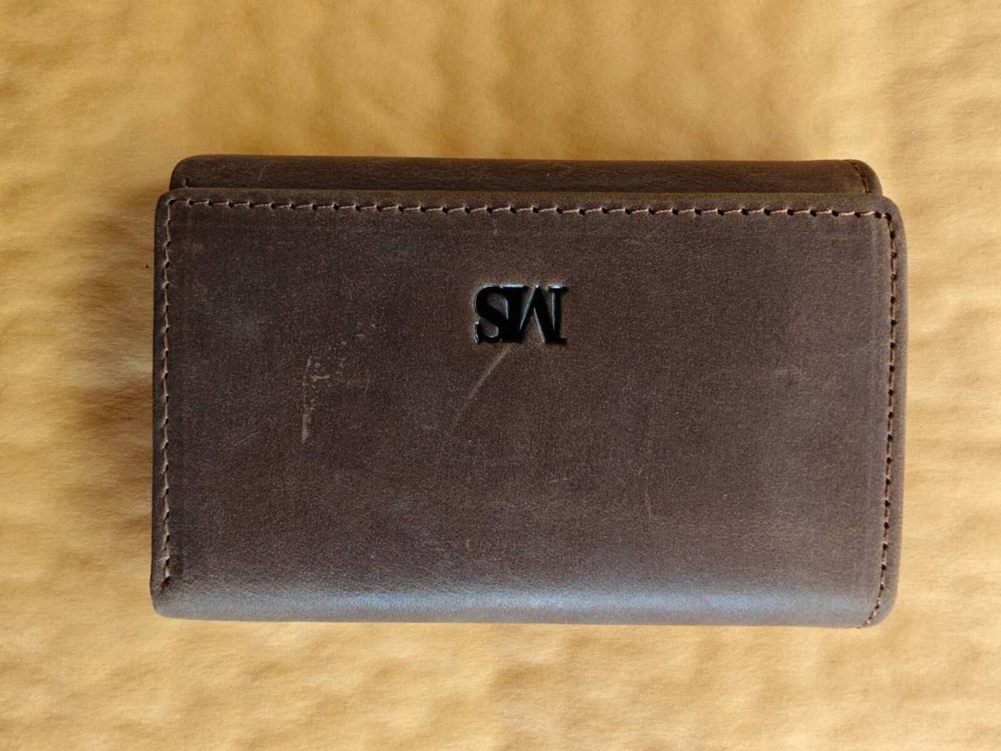 Vintage Leather Men's Car Key Wallet,Key Case,Keychain Wallet,Brown