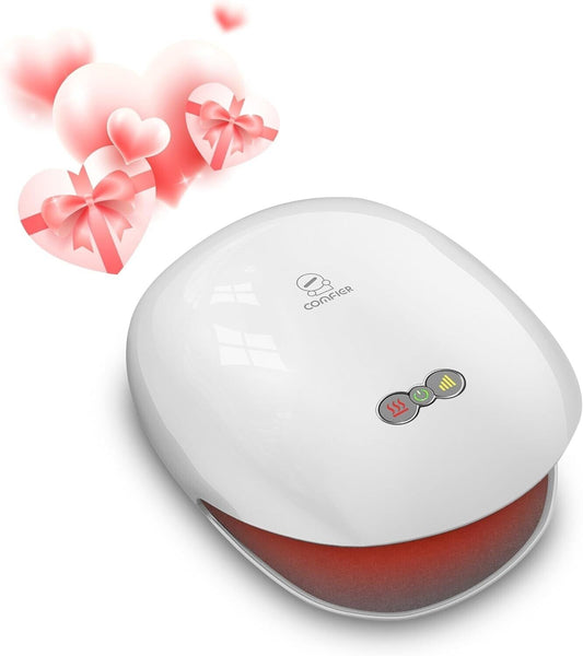 Comfier Wireless Hand Massager with Heat -3 Levels Compression & Heating,Recharg