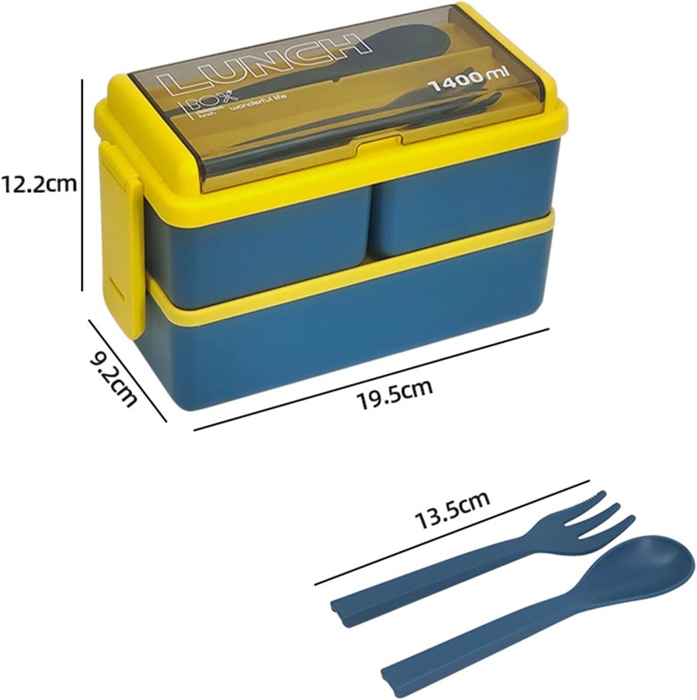 3 Compartments Lunch Box Food Container Set Bento Storage With bag For Adults