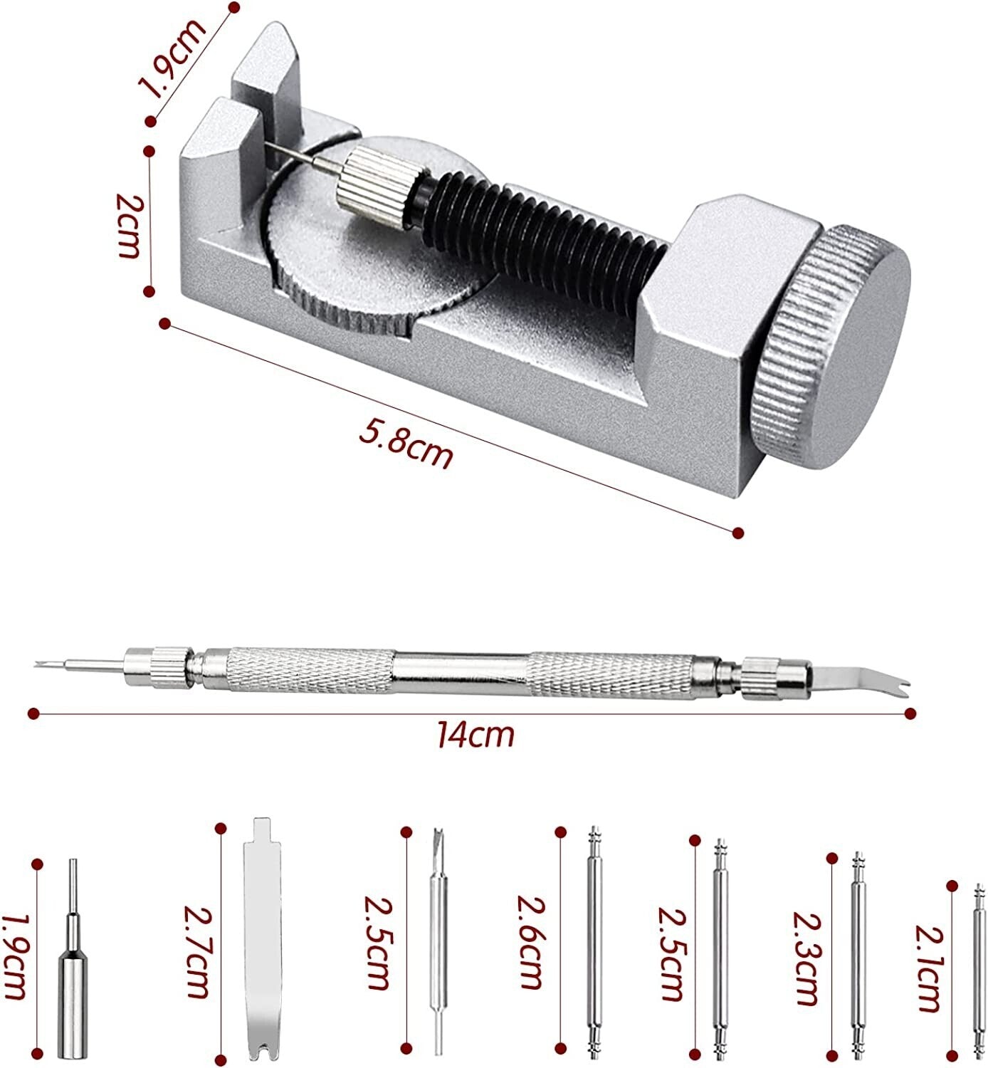 Watch Strap Repair Kit, 24 Piece Set Watch Link Remover Repair Tool For Repair