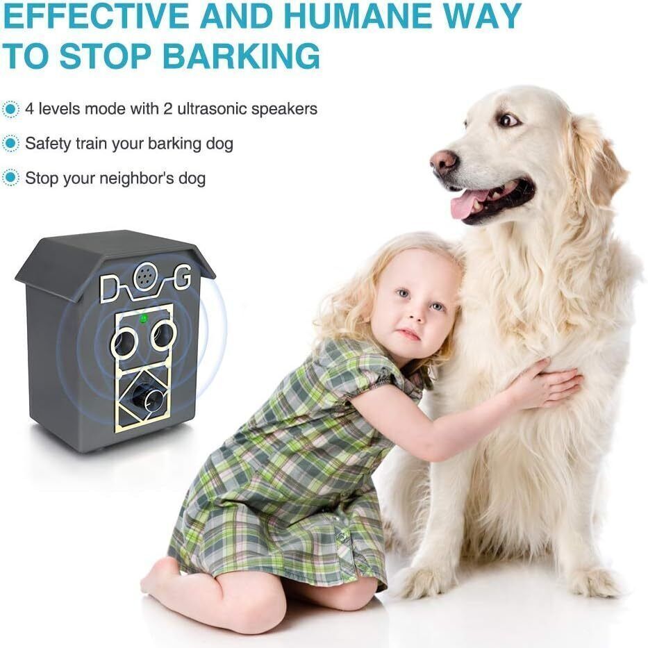 Anti Barking Device, with 2 Ultrasonic Sound Speaker, Detects up to 50 Feet