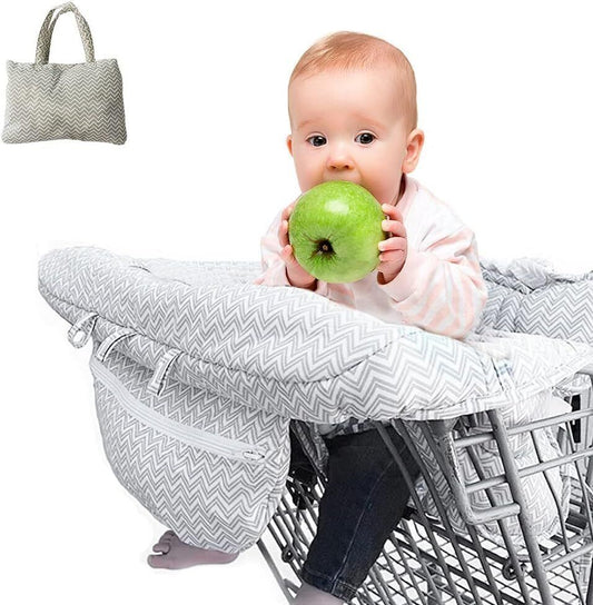 2 In 1 Baby Shopping Cart And High Chair Fit Ultra Plush 100 Cotton,120x70cm