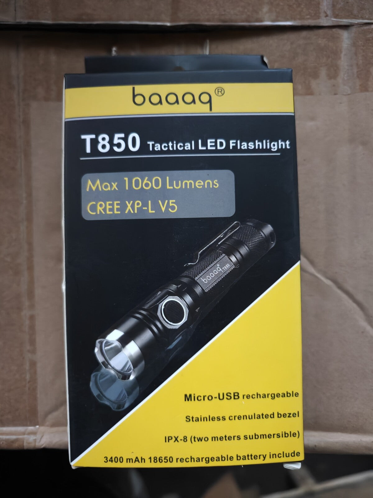 LED Torch Rechargeable,1060 Lumens Super Bright Adjustable Focus Flashlight UK