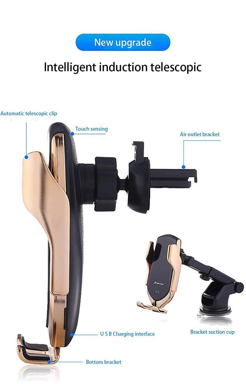 Wireless Car Charger Fast Charging Mobile Phone Holder Dashboard Mount UK