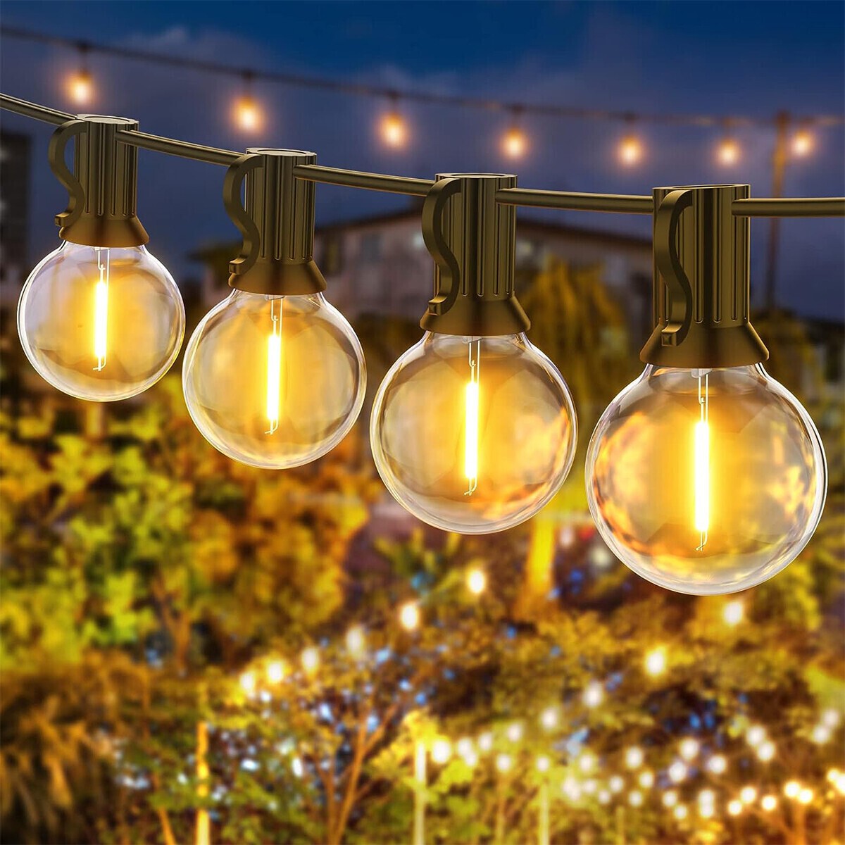 25FT Festoon Outdoor String LED Light Mains Powered 1W Bulbs(25Pcs)Garden Light