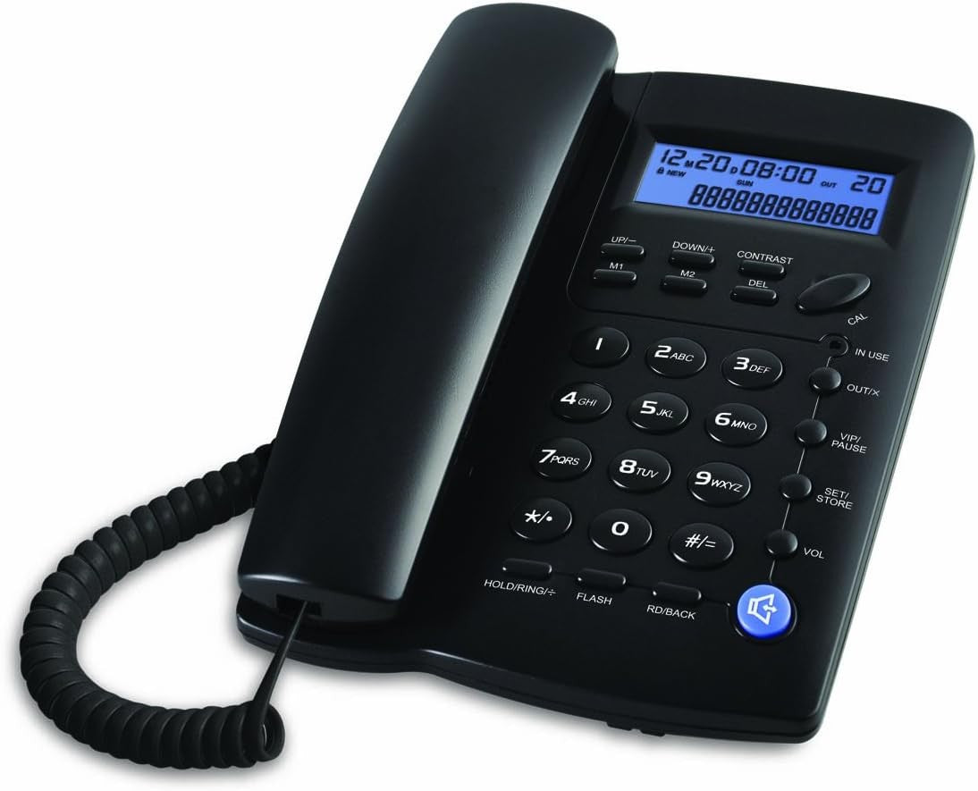 Corded Telephone with Speaker, Display, Basic Calculater and Caller ID