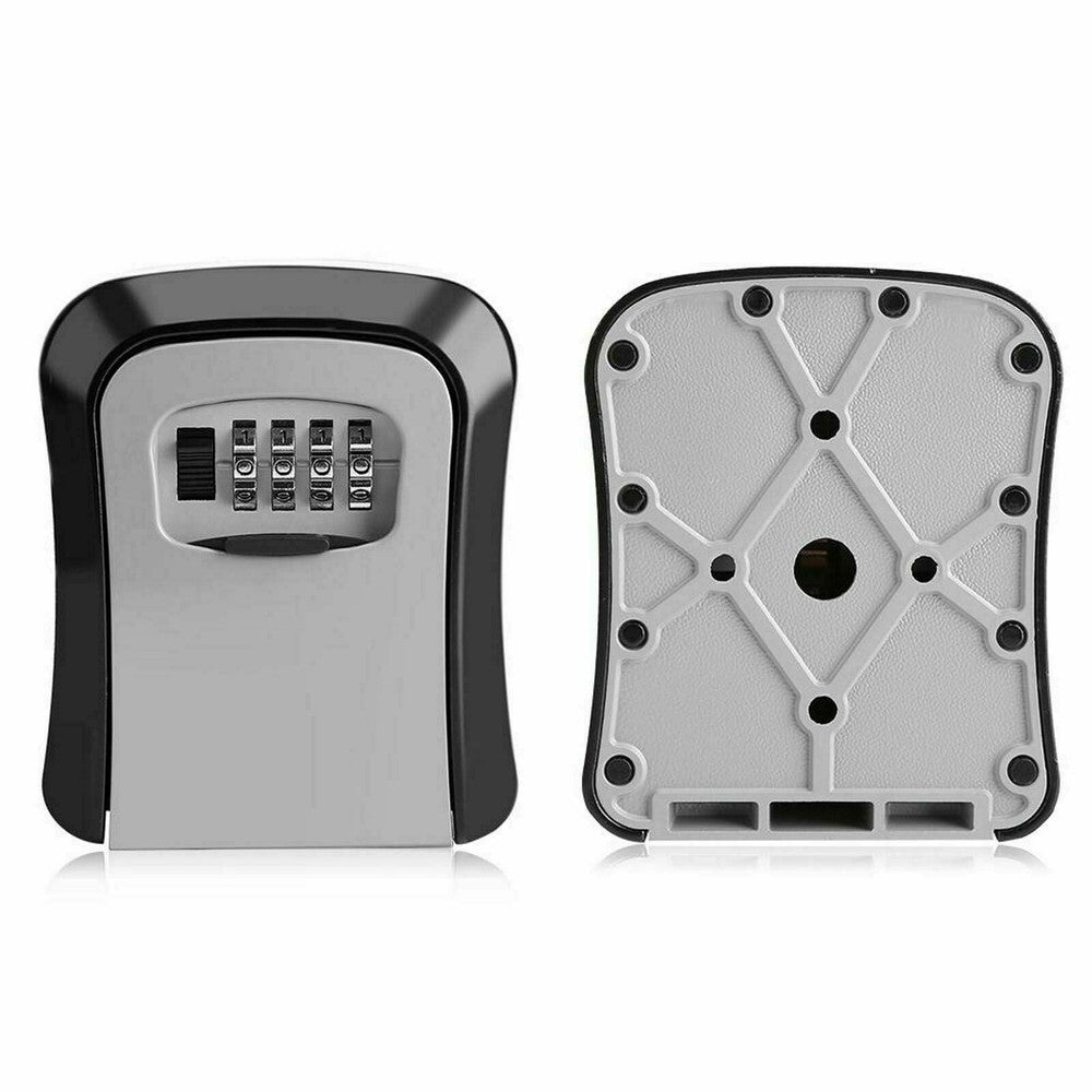 Wall Mounted Safe Key Full Metal Box, With Lock & Waterproof Cover Home Keys