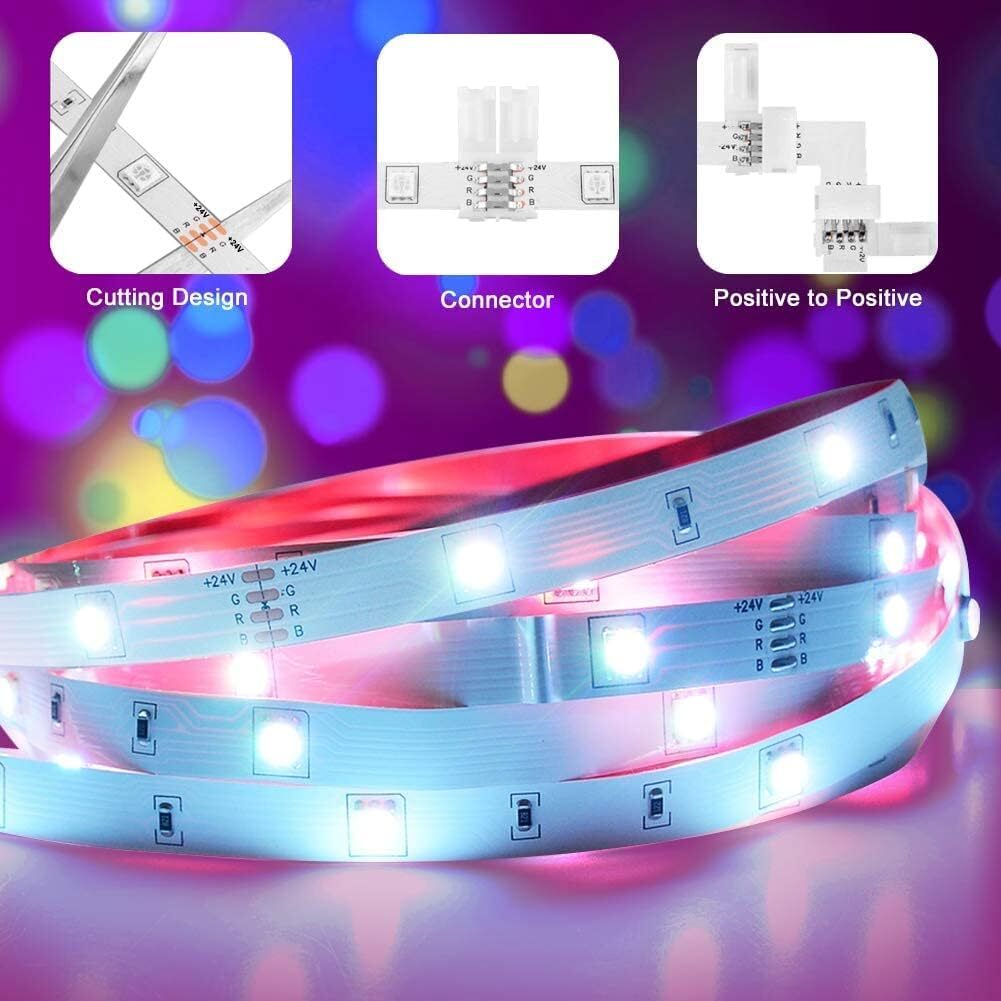 LED Strip Lights 5m RGB Colour Changing Tape With Remote For kitchen Cabinet, TV