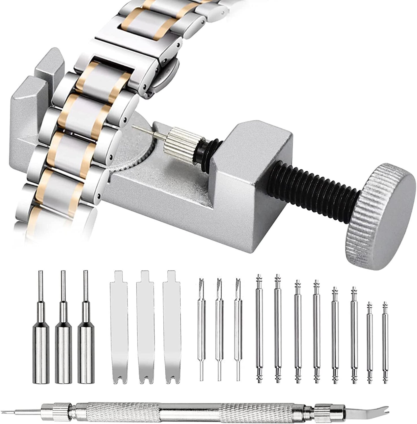 Watch Strap Repair Kit, 24 Piece Set Watch Link Remover Repair Tool For Repair
