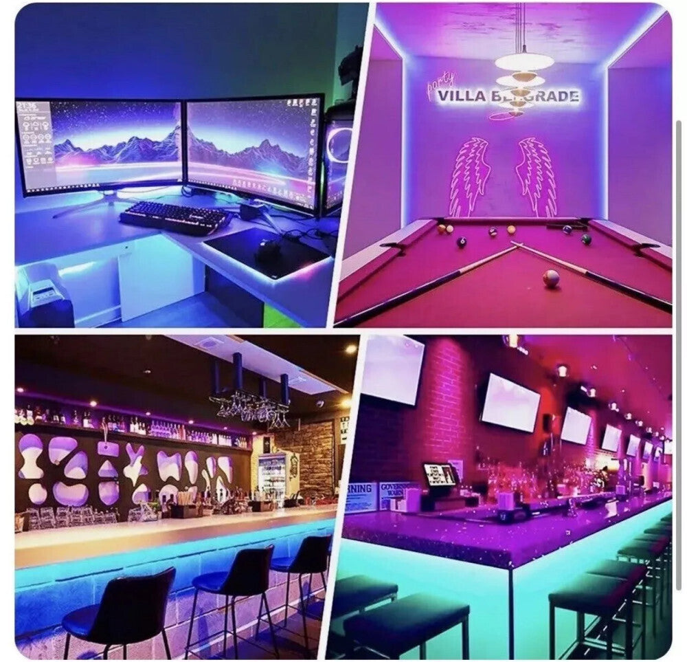 32FT Lighting LED Strip Lights with Remote,RGB Colour Changing Light,APP Control