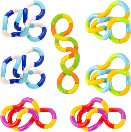 8 Pcs Tangle Fidget Toy Relax Anxiety Stress Twist Fiddle ADHD Sensory Aid Kids