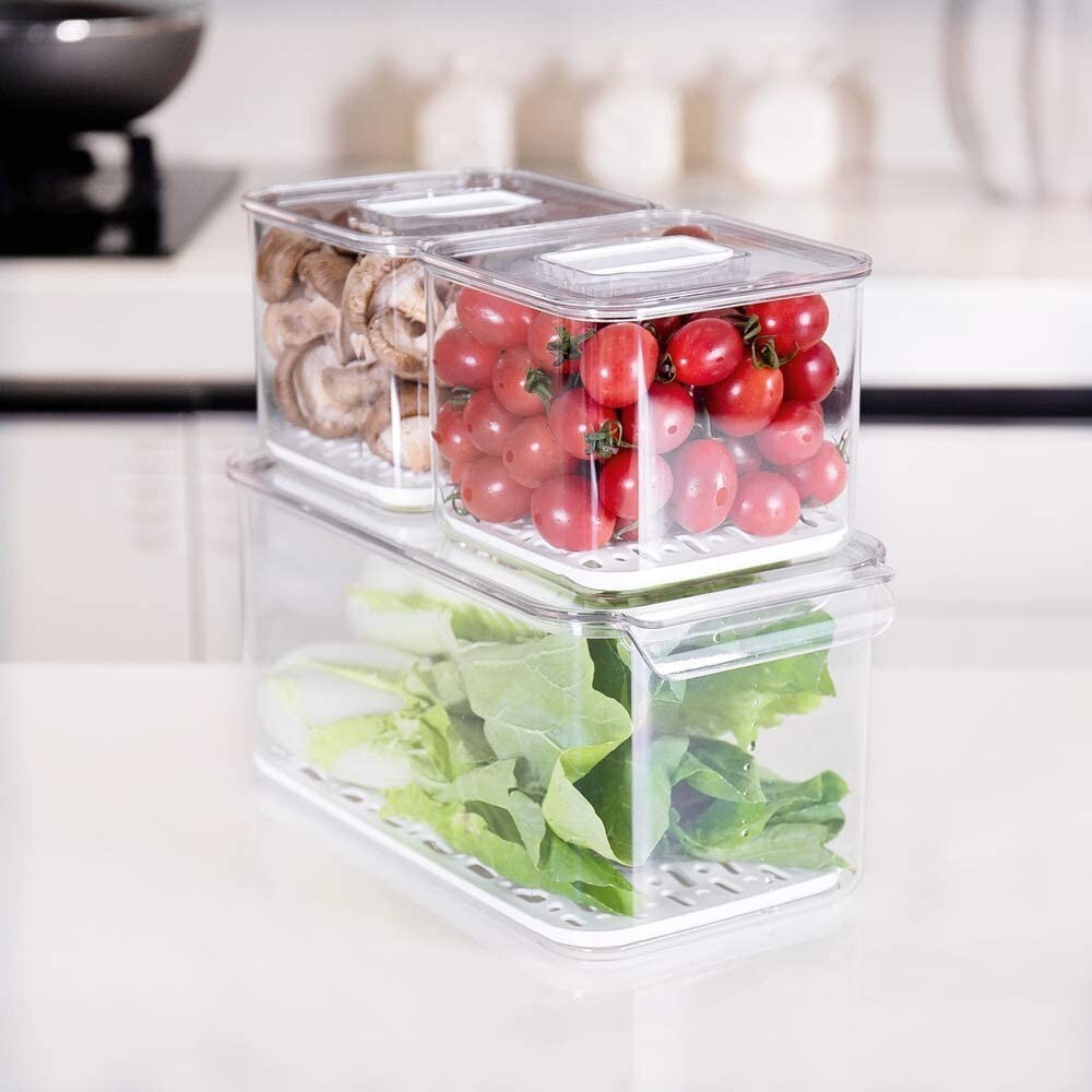 Fridge Food Storage Containers Fresh Fruit & Veggie Saver - Kitchen