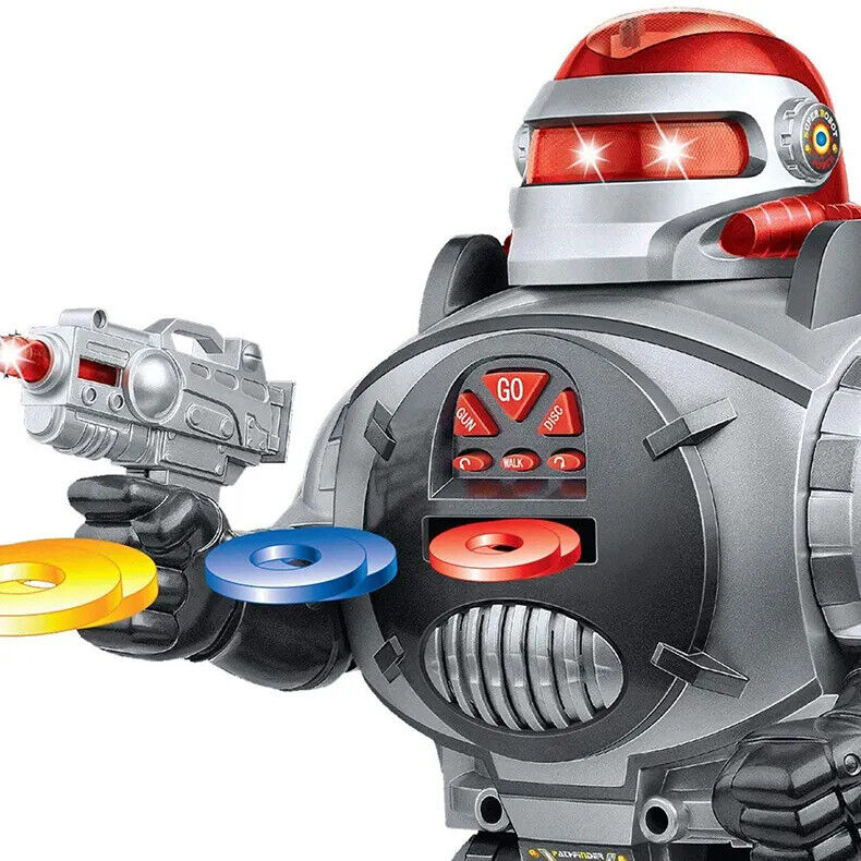 Toy Robot Shoots Missiles Walks Talks & Dances Lights Remote Control For Kids