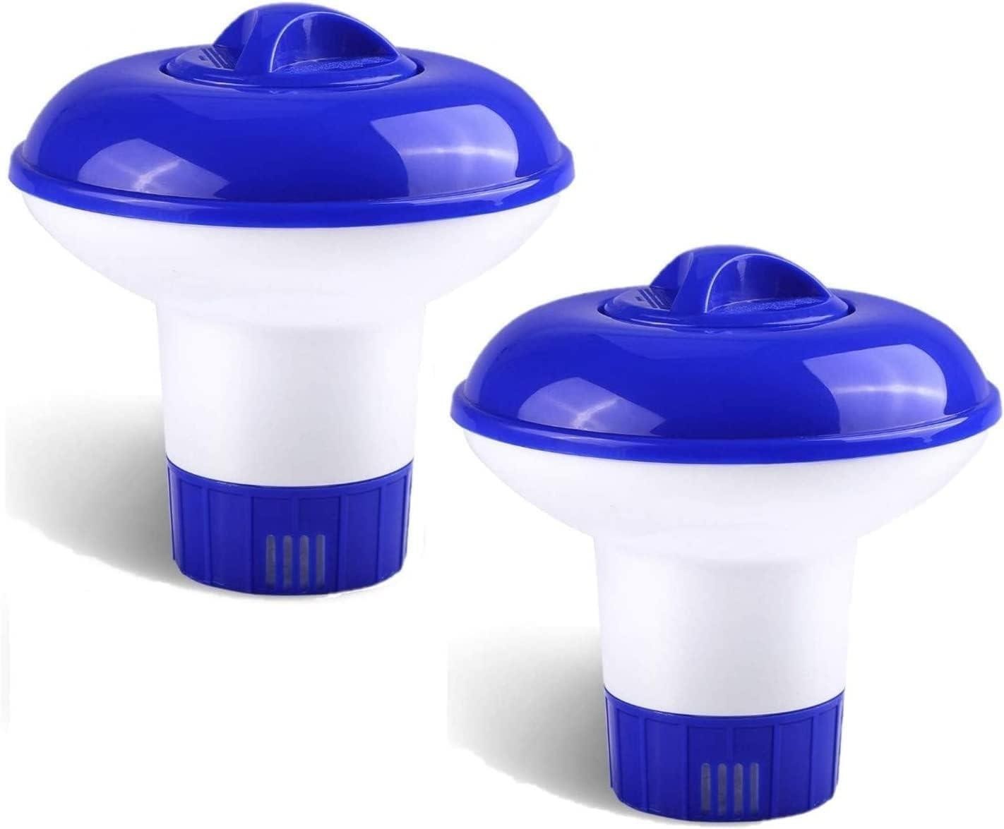 2X Floating Chlorine Tablet Dispenser Chemical Holder Pool Spa Hot Tub Float 5''