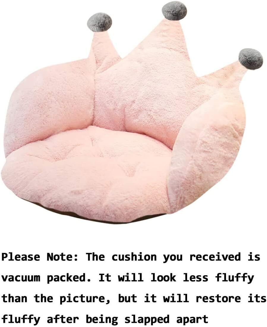 Armchair Seat Support Crown Soft Cushion Plush Comfort Seat Pad Office Cozy