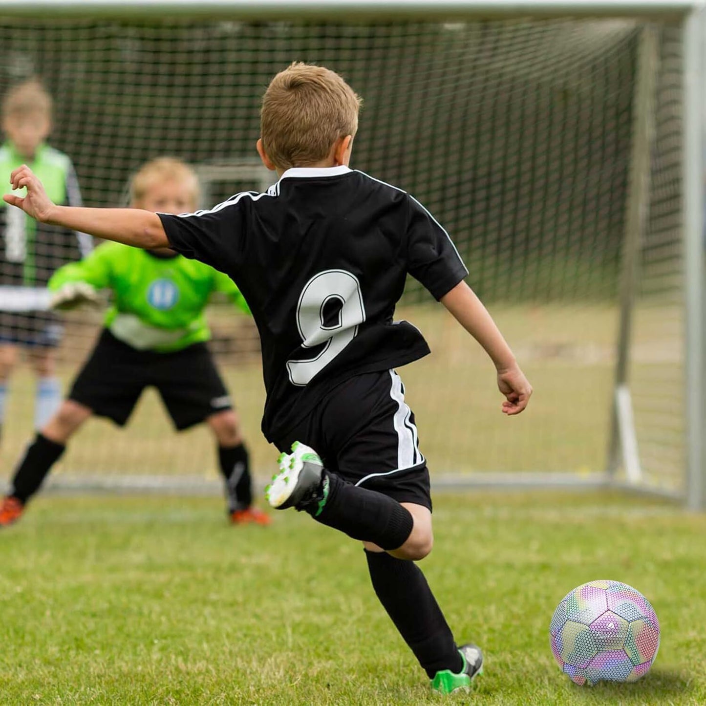 Reflective Football Night Glow Footballs Glow in the Dark Soccer Ball Size 5 UK