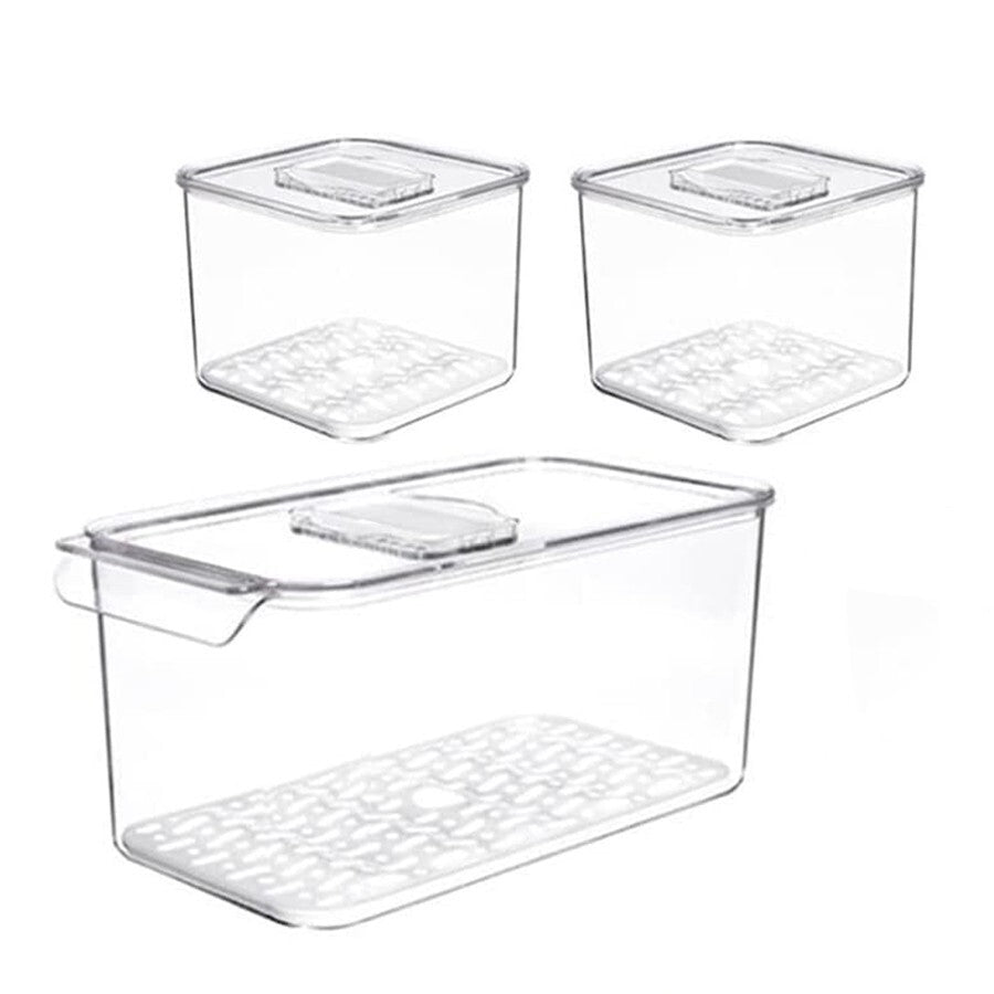 Fridge Food Storage Containers Fresh Fruit & Veggie Saver - Kitchen
