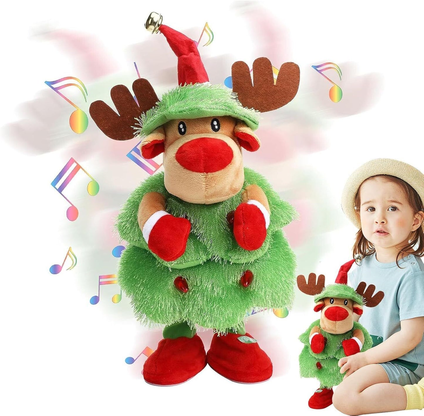 Music Bell Deer-Christmas Decorations Creative Music Toys For Child Xmas Gifts