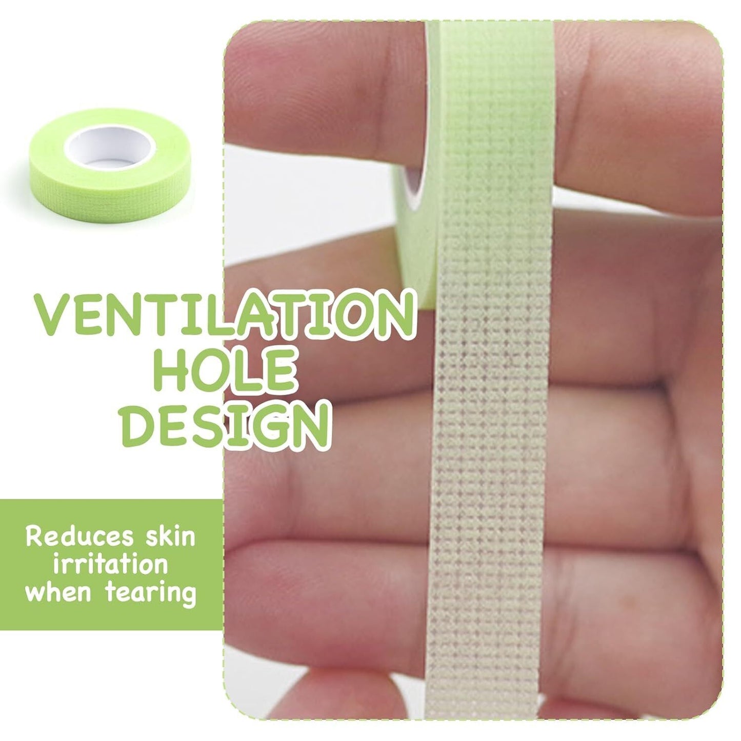 6 Rolls Lash Tape Set，Micropore Eyeliner Makeup Tape，Fabric Eye Make Up Tape