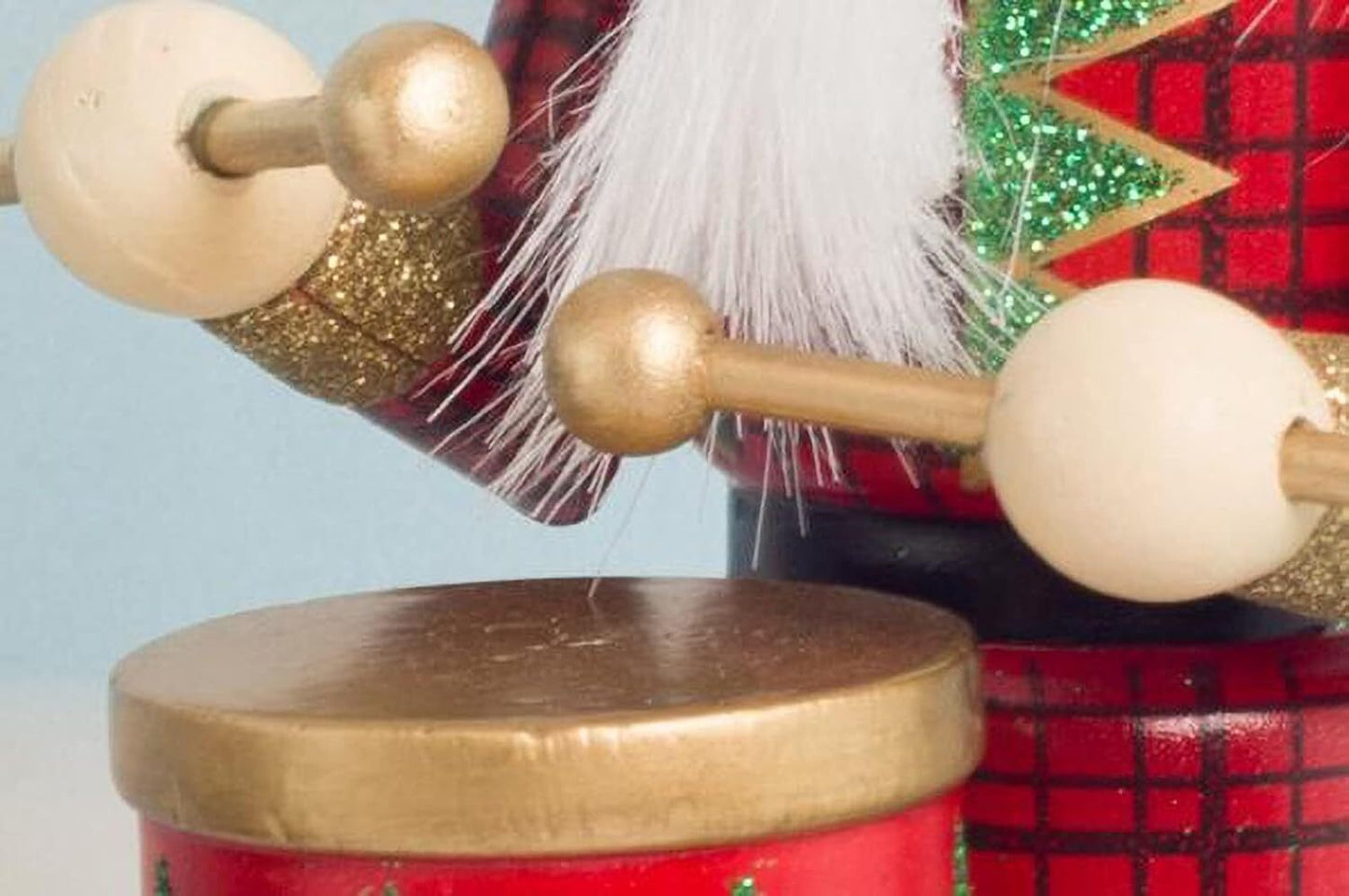 1 Wooden Nutcracker Music Box 30cm Clockwork Christmas Figurines Xmas Home Decor