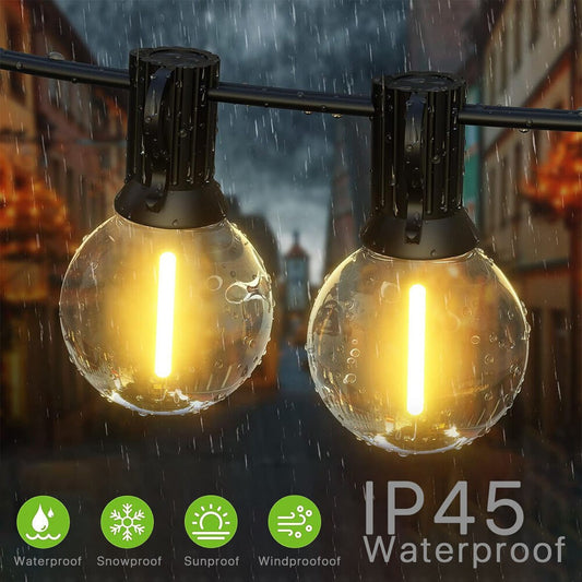25FT Festoon Outdoor String LED Light Mains Powered 1W Bulbs（25Pcs）Garden Light