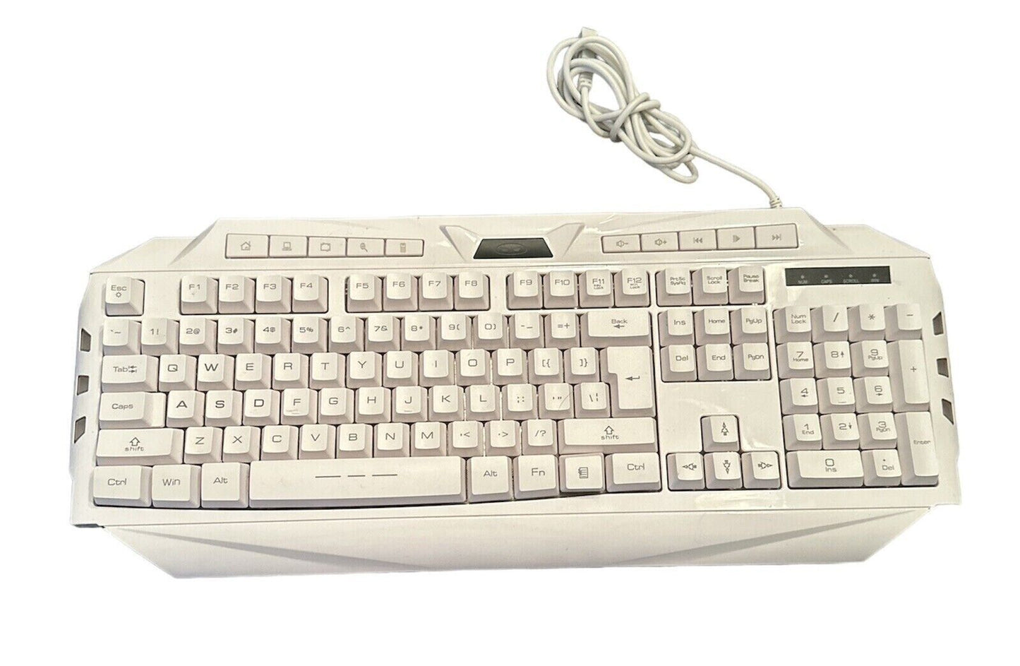 MageGee Keyboard and Mouse Combo USB Wired Backlit White Gaming RGB lighting