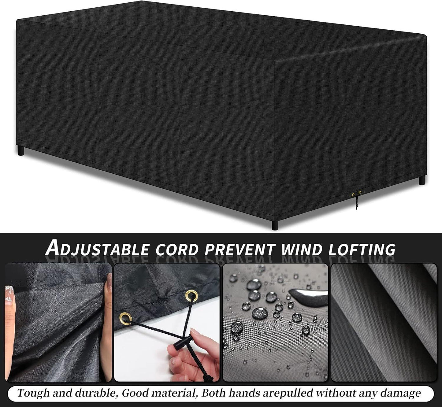 Heavy Duty Waterproof Garden Patio Furniture Cover for Rattan Table Cube Outdoor