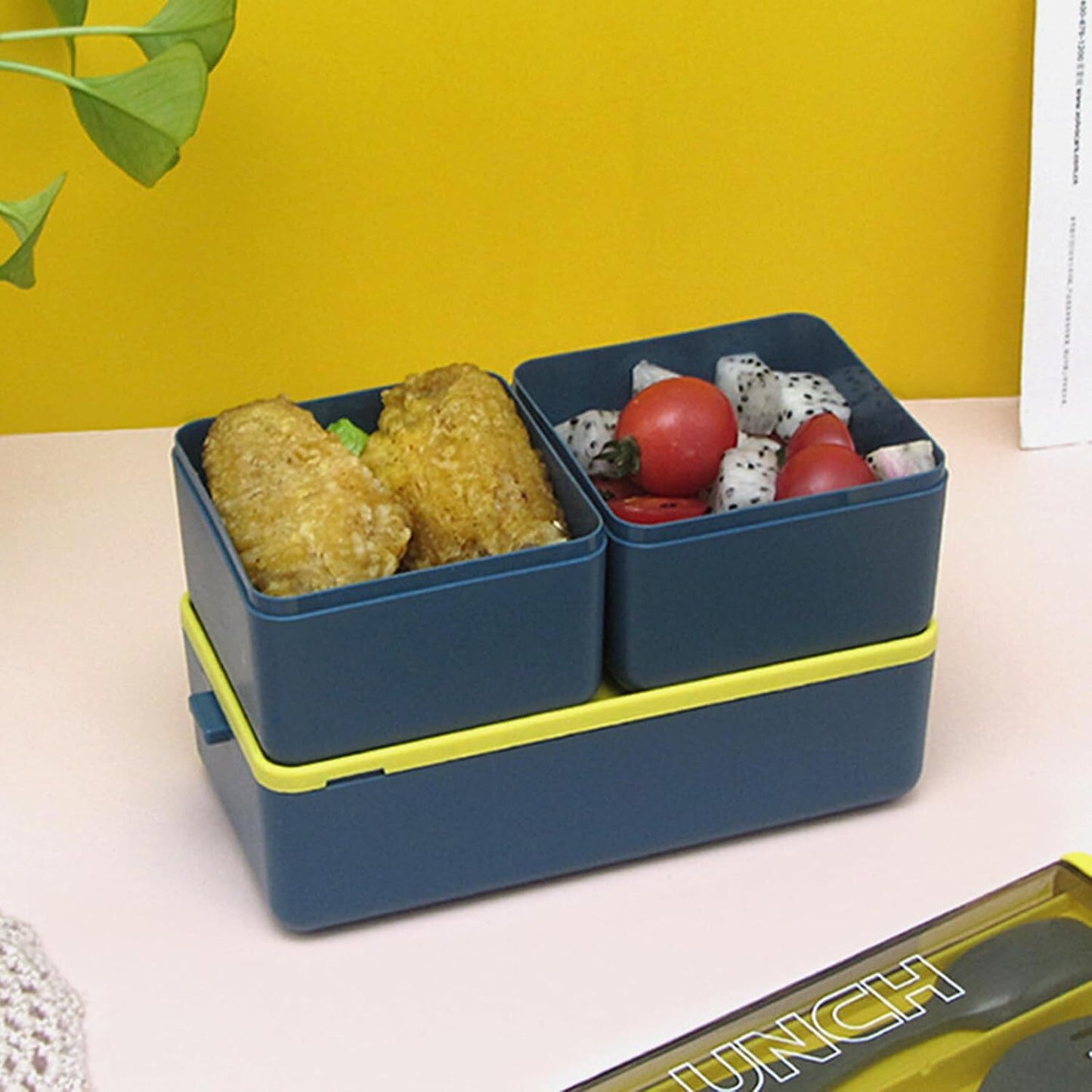 3 Compartments Lunch Box Food Container Set Bento Storage With bag For Adults