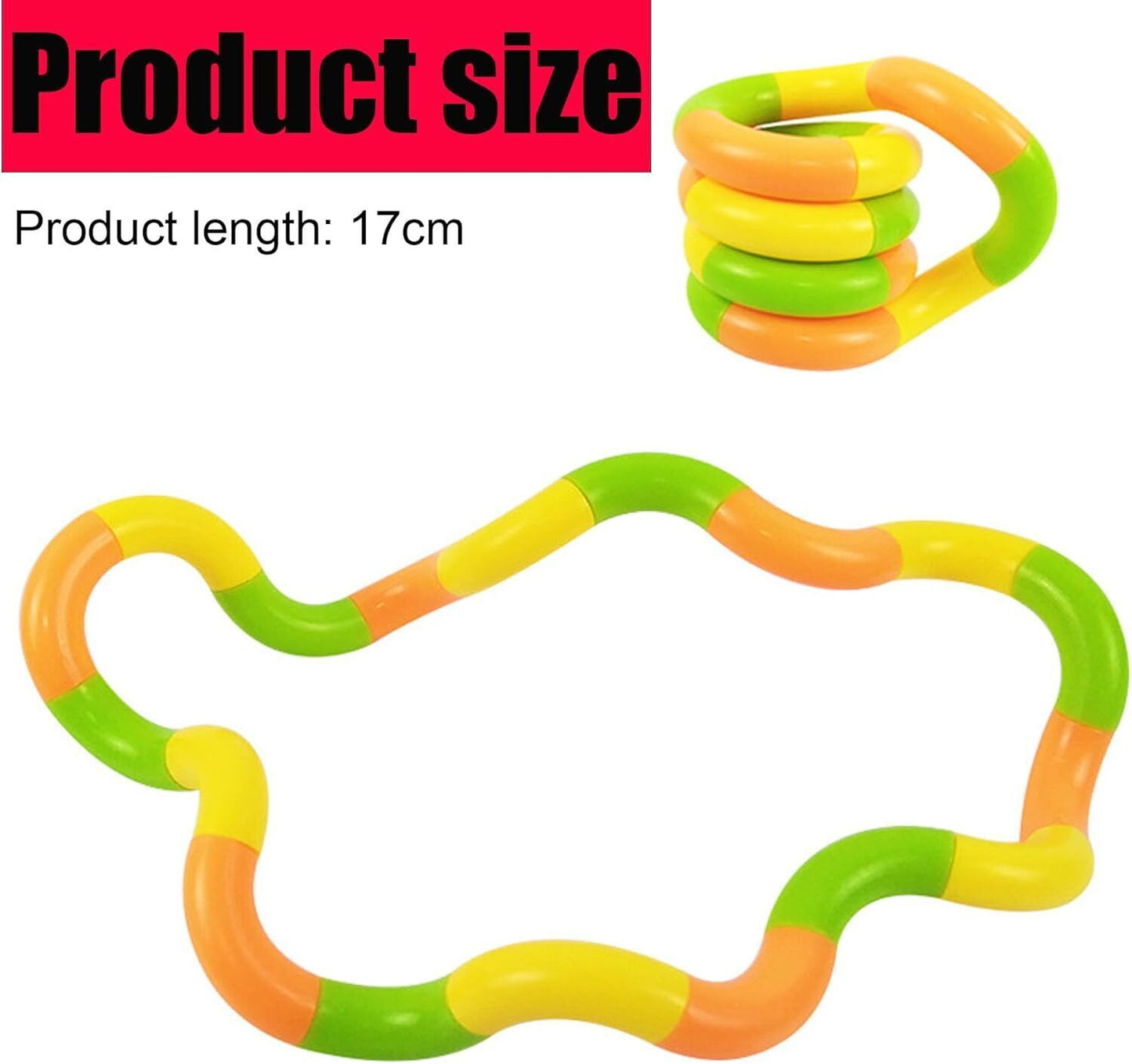 8 Pcs Tangle Fidget Toy Relax Anxiety Stress Twist Fiddle ADHD Sensory Aid Kids