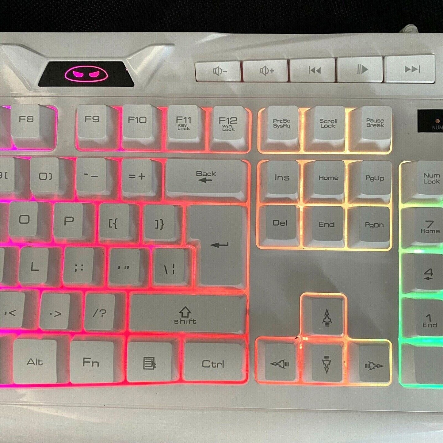 MageGee Keyboard and Mouse Combo USB Wired Backlit White Gaming RGB lighting