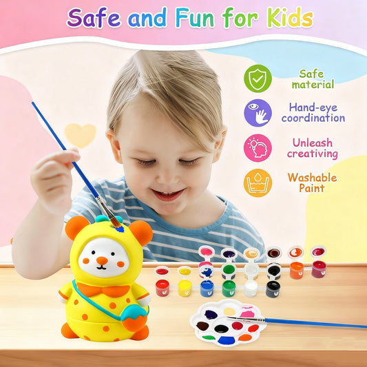 10pcs 5.5*4.2cm Mini Plaster Dolls Unfinished Painted DIY For Kids Xmas Gifts UK