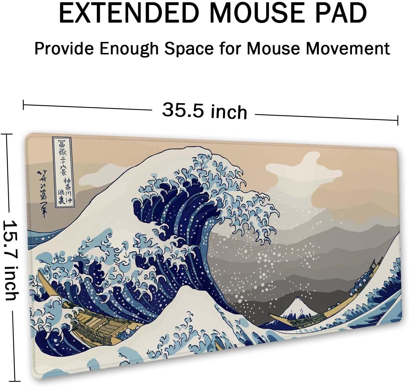 90x40cm Anti-Slip Extra Large Gaming Mouse Mat Desk PC Laptop Keyboard Pad