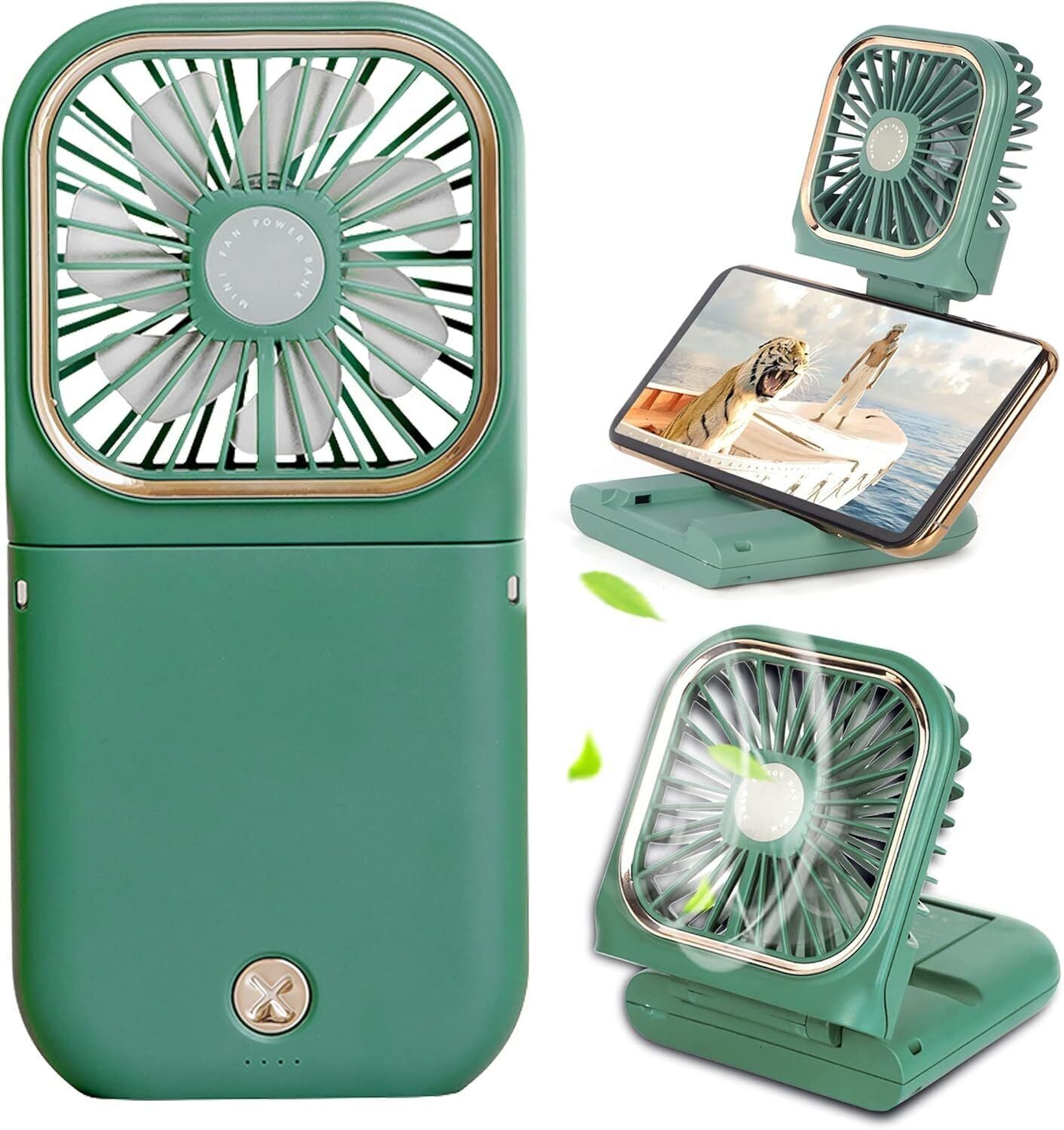 Mini Hand-held Fan， Portable Folding Desk Fan ，Cooler Cooling USB Rechargeable