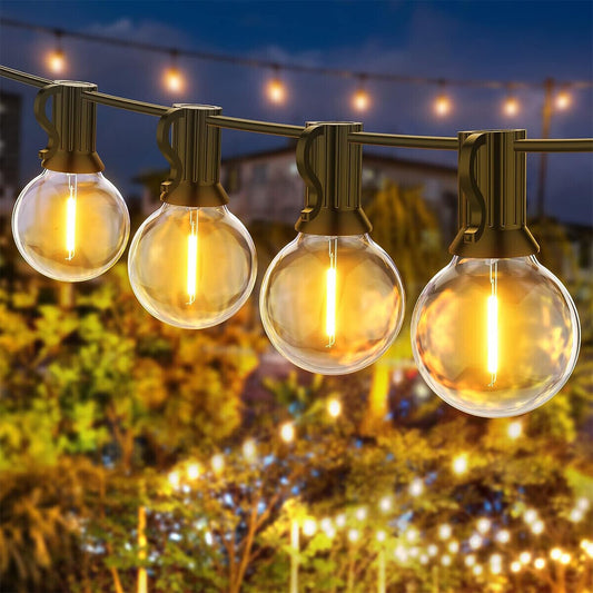 25FT Festoon Outdoor String LED Light Mains Powered 1W Bulbs（25Pcs）Garden Light