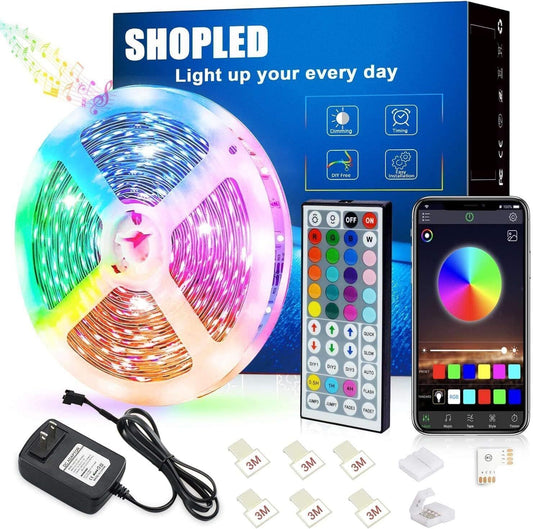 LED Strip Lights 5m RGB Colour Changing Tape With Remote For kitchen Cabinet, TV