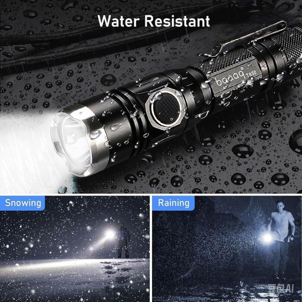 LED Torch Rechargeable，1060 Lumens Super Bright Adjustable Focus Flashlight UK