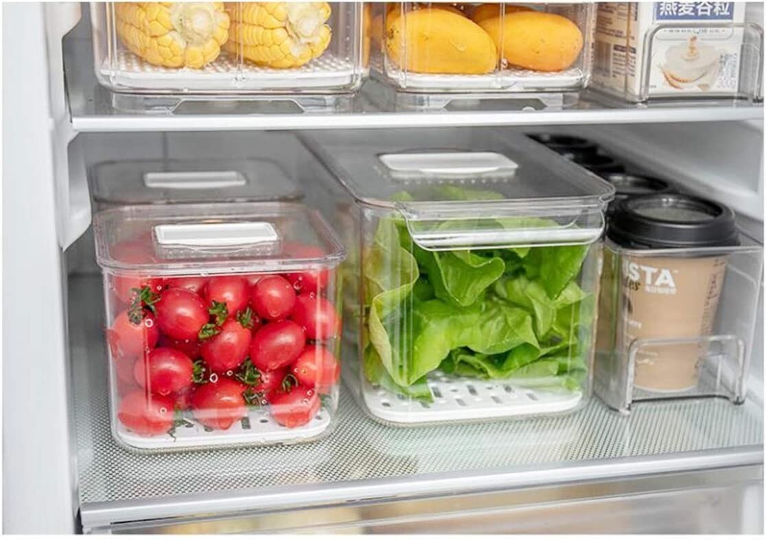 Fridge Food Storage Containers Fresh Fruit & Veggie Saver - Kitchen