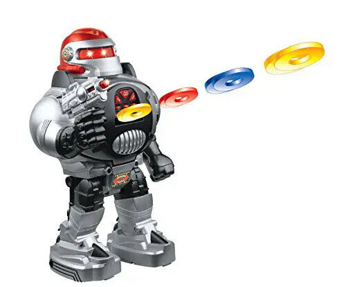 Toy Robot Shoots Missiles Walks Talks & Dances Lights Remote Control For Kids