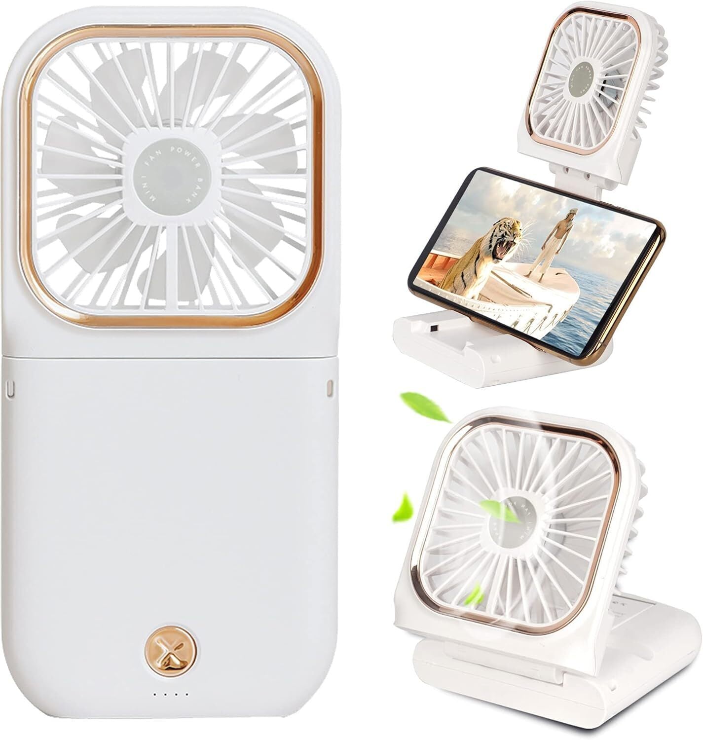 Mini Hand-held Fan， Portable Folding Desk Fan ，Cooler Cooling USB Rechargeable