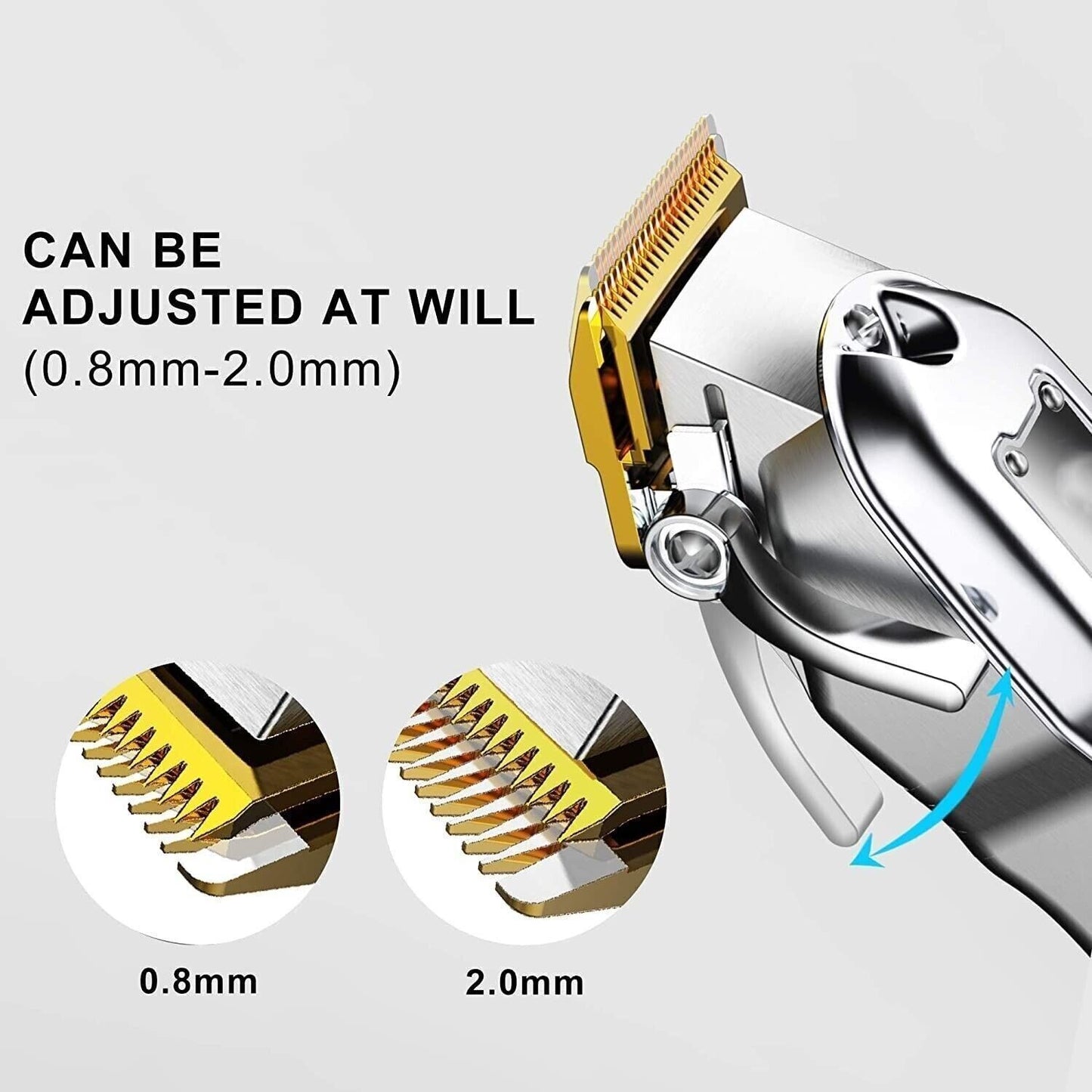 All metal Barber Professional Hair Clipper Electric LCD Rechargeable Trimmer