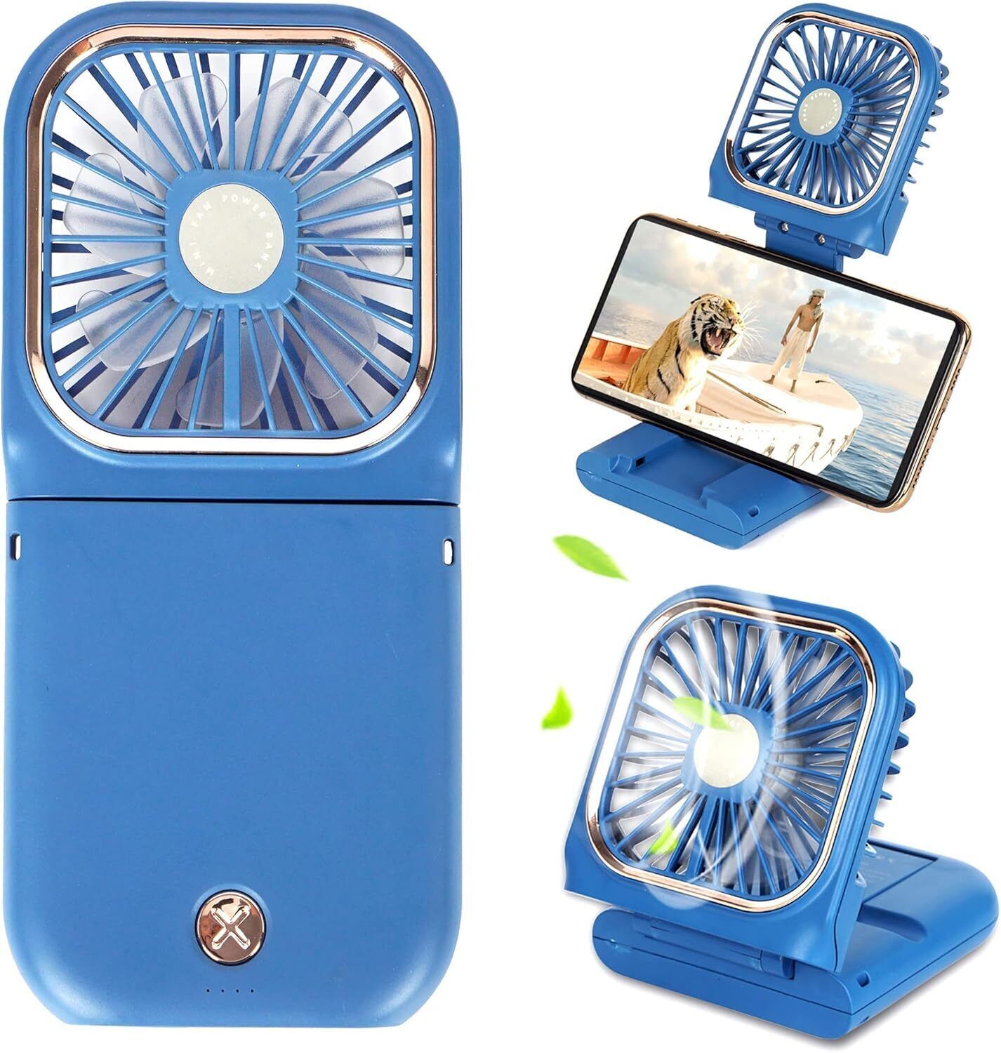 Mini Hand-held Fan， Portable Folding Desk Fan ，Cooler Cooling USB Rechargeable