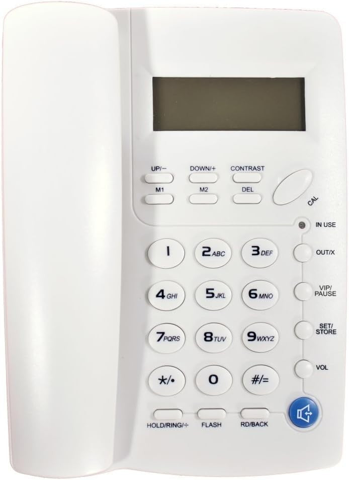 Corded Telephone with Speaker, Display, Basic Calculater and Caller ID